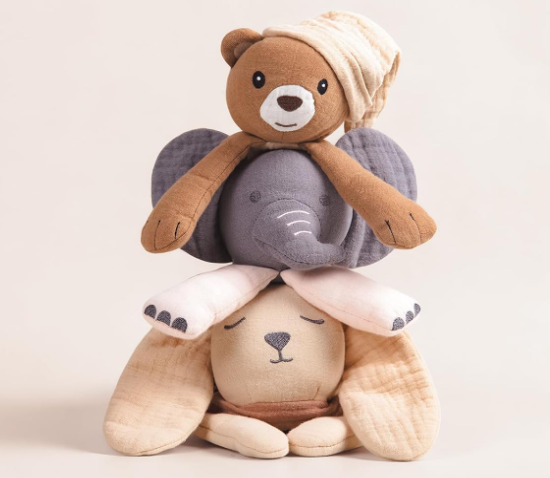 Muslin Bunny Baby Security Blanket with Breathable Fabric - Image 2
