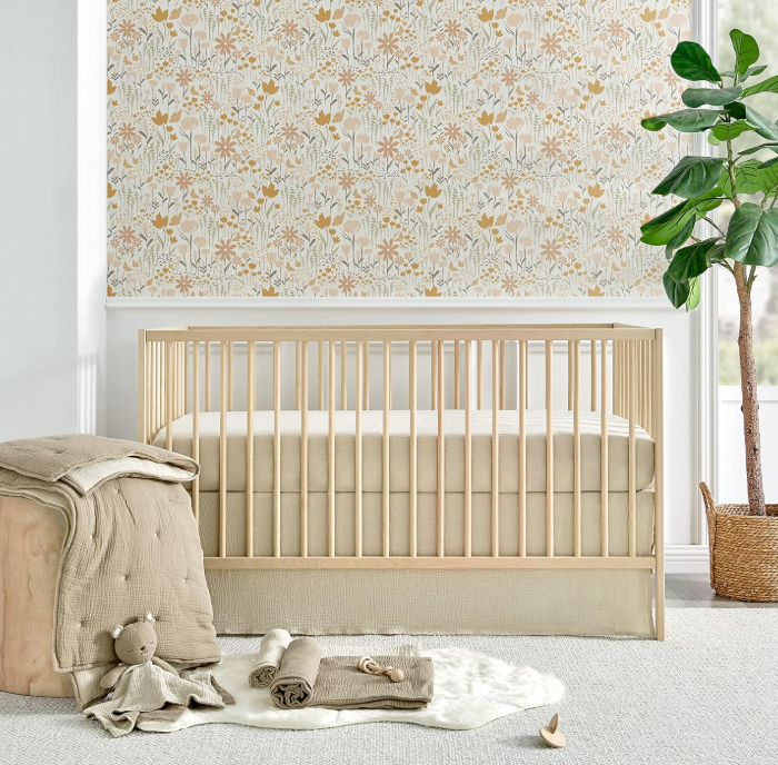 Muslin Baby Crib Bedding Set with Quilt and Fitted Sheet