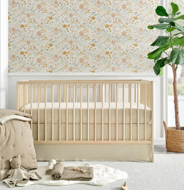 Muslin Baby Crib Bedding Set with Quilt and Fitted Sheet - Image 2