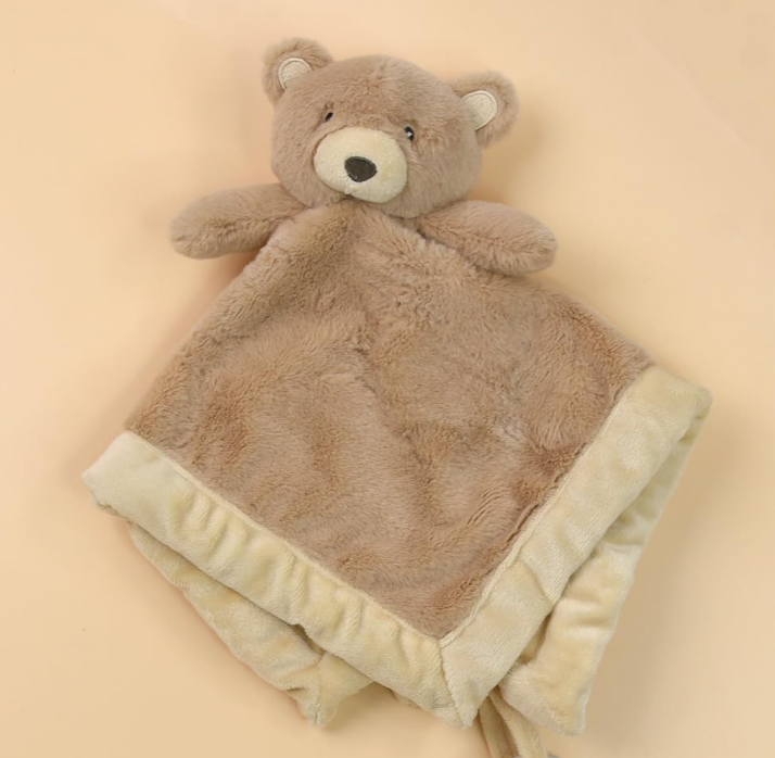 Baby Bear Security Blanket with Soft Stuffed Animal