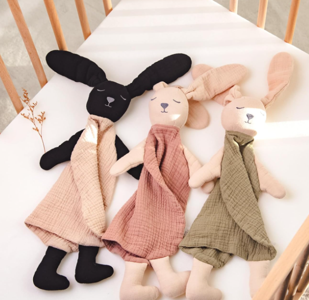 Muslin Bunny Security Blanket for Baby Self-Soothing - Image 2