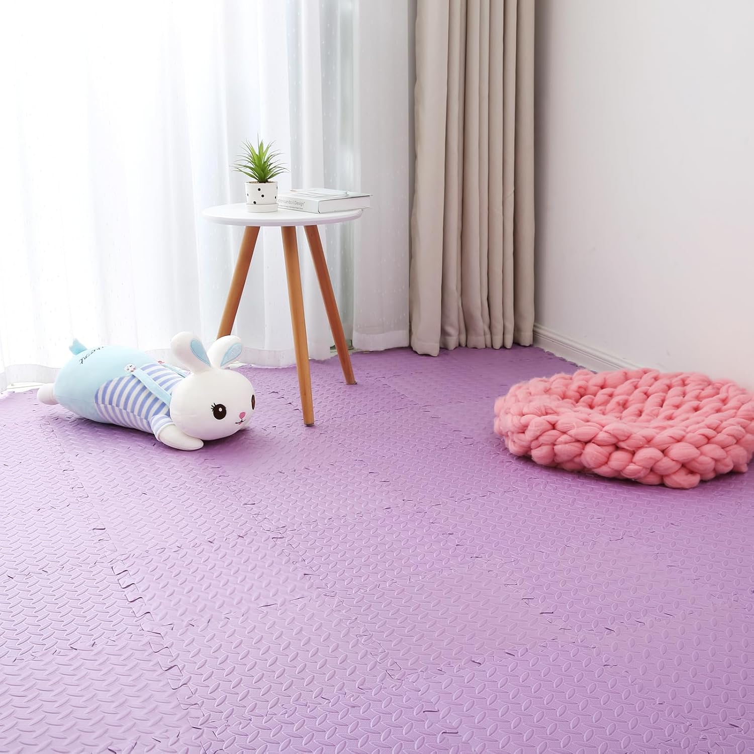 EVA Foam Play Mat, Colorful Baby Play Mat, Square Kids Playmat with Solid Colored, Thickened Interlocking Foam Floor Tiles, Puzzle Play Mat for Baby Lying, Playing
