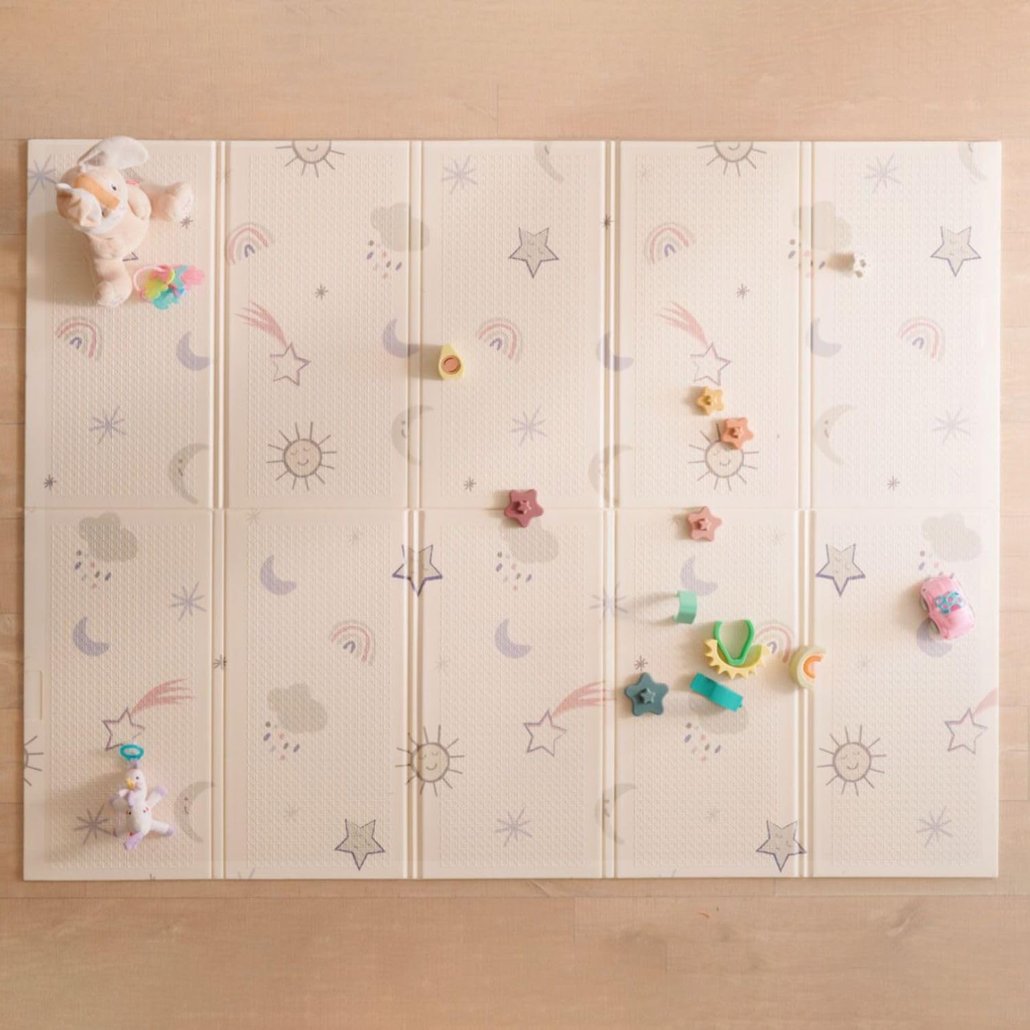 Reversible Baby Floor Mat, Stars and Sky